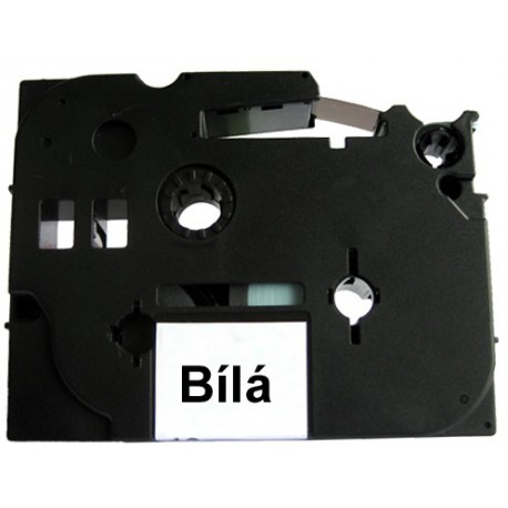 Páska (štítky) Brother TZ-231 (TZE-231, PT, P-touch), 12mm, délka 8m, černá / bíla, laminovaná - kompatibilní