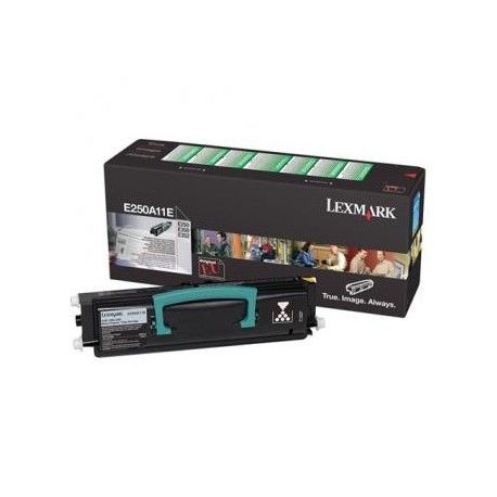 Toner Lexmark E250A21E originální, černý (black), 3500 stran, pro E250, E350, E352, E250dn, E250d, E350dn, E352dn, Optra