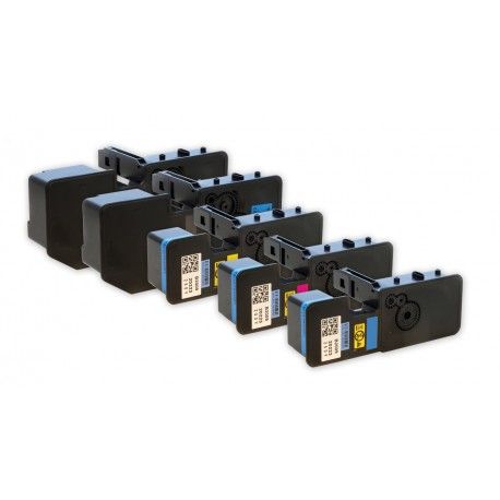 5x Toner Kyocera Mita TK-5220, TK-5220K, TK-5220C, TK-5220M, TK-5220Y - C/M/Y/K kompatibilní - Ecosys P5021, M5521