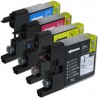 Sada 4ks Brother LC1240 XL - DCP-J525, J725, J925, MFC-J430, J6510, J825 - kompatibilní inkoustové náplně (cartridge)