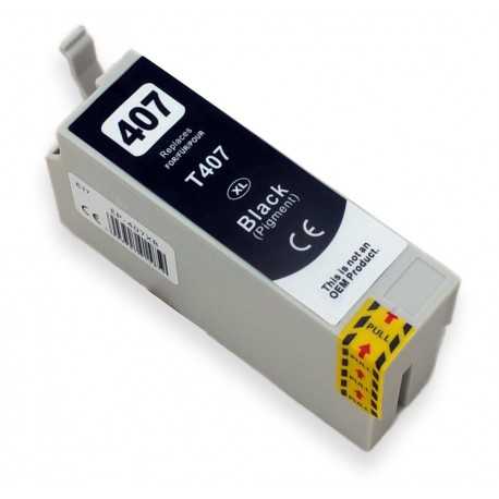 Cartridge Epson 407 (407L, 407XL, C13T07U140) černá (black) kompatibilní inkoustová náplň - WF-4745, WF-4745DTWF