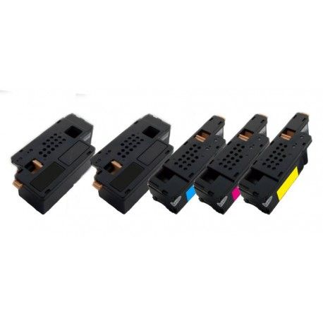 5x Toner Dell 1250 / 1250C / 1350 - C/M/Y/2xK vysokokapacitní kompatibilní DV16F, PDVTW, CMR3C, 5M1VR