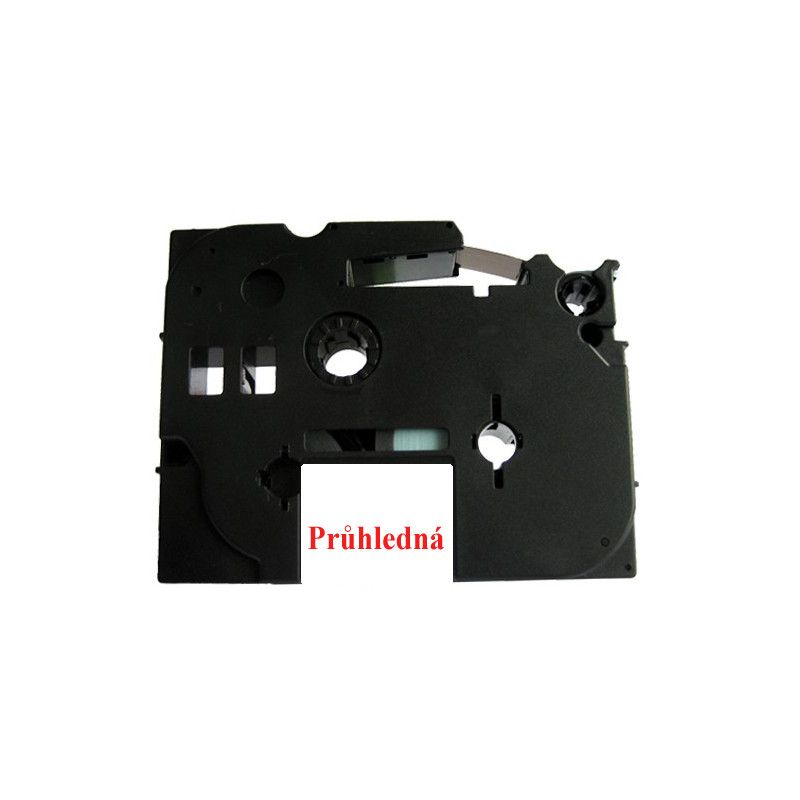 Páska (štítky) Brother TZ-132 (TZE-132,TZ132,TZE-132, P-touch), 12mm, délka 8m, červená / průhledná, laminovaná - kompatibilní