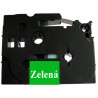Páska (štítky) Brother TZ-735 (TZE-735,TZ735,TZE-735, P-touch), 12mm, délka 8m, bílá / zelená, laminovaná - kompatibilní