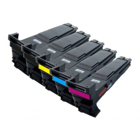 Sada 5x toner Konica Minolta Magicolor A0DK152, A0DK252, A0DK352, A0DK452, A0DKJ51 - C/M/Y/2xK kompatibilní - 4650, 4690, 4695