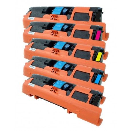 5x Toner HP C9700, C9701A, C9702A, C9703 - Color LaserJet 1500, 1500L, 2500L, 1500N, 2500N - C/M/Y/2xK kompatibilní