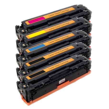 5x Toner HP CF210X, CF211A, CF212A, CF213A 131A LaserJet 200 Color M251NW / 200 Color M276N - C/M/Y/2x K kompatibilní