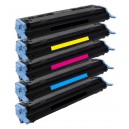 5x Toner HP Q6000A, Q6001A, Q6002A, Q6003A LaserJet 1600 / 2600 / 2605 / CM-1015 - C/M/Y/2x K kompatibilní