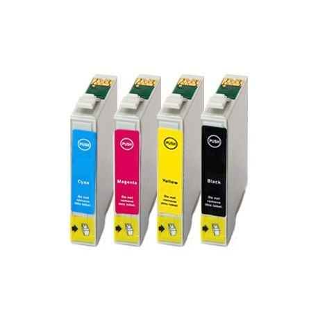 Sada 4ks Epson T0445 (T0441 T0442 T0443 T0444) Epson Stylus - komp. inkoustové náplně (cartridge) - CX6400, Epson C86, C66