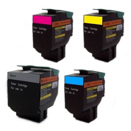 Sada 4x toner Lexmark 70C2HK0, 70C2HC0, 70C2HM0, 70C2HY0 - C/M/Y/K kompatibilní - CS310, CS310DN, CS410, CS510