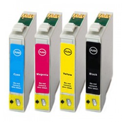 Sada 4ks Epson T0715 (T0711 T0712 T0713 T0714) Epson Stylus - kompatibilní inkoustové náplně (cartridge) - Epson
