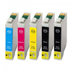 Sada 5ks Epson T1295 (2x T1291, T1292, T1293, T1294) Epson Stylus - kompatibilní inkoustové náplně (cartridge) - Epson