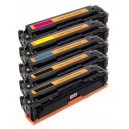 5x Toner HP CF400X, CF401X, CF402A, CF403X 201X pro Color LaserJet Pro M252dw, M252n, M277dw, M277n MFP - C/M/Y/2x K kompat.