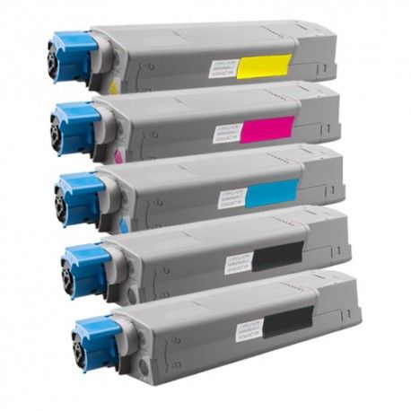5x Toner Oki 44315308, 44315307, 44315306, 44315305 - C/M/Y/2xK kompatibilní - Oki C610, C610DN, C610N, C610DTN 5x Toner Oki 44315308, 44315307, 44315306, 44315305 - C/M/Y/2xK kompatibilní - Oki C610, C610DN, C610N, C610DTN