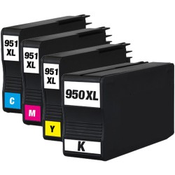 Sada 4ks HP 950XL / 951XL (950 XL, 951 XL) s čipem HP Officejet Pro 8100, 8600 - kompatibilní inkoustové náplně (cartridge)