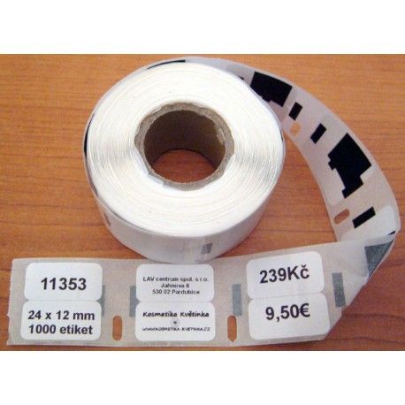 Etikety / Štítky Dymo Label Writer 24x12mm, 11353, S0722530 1000ks kompatibilní