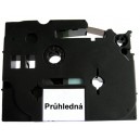 Páska (štítky) Brother TZ-131 (TZE-131, PT,  P-touch), 12mm, délka 8m, černá / transparentní, laminovaná - kompatibilní