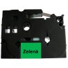 Páska (štítky) Brother TZ-721 (TZE-721, PT, P-touch), 9mm, délka 8m, černá / zelená, laminovaná - kompatibilní
