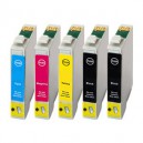 Sada 5ks Epson T1285 (2x T1281, T1282, T1283, T1284) Epson Stylus - kompatibilní inkoustové náplně (cartridge) - Epson