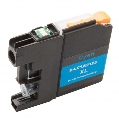 Cartridge Brother LC-123C (LC-123) modrá (cyan) - J470DW, J132W, J152W, J552 - kompatibilní inkoustová náplň